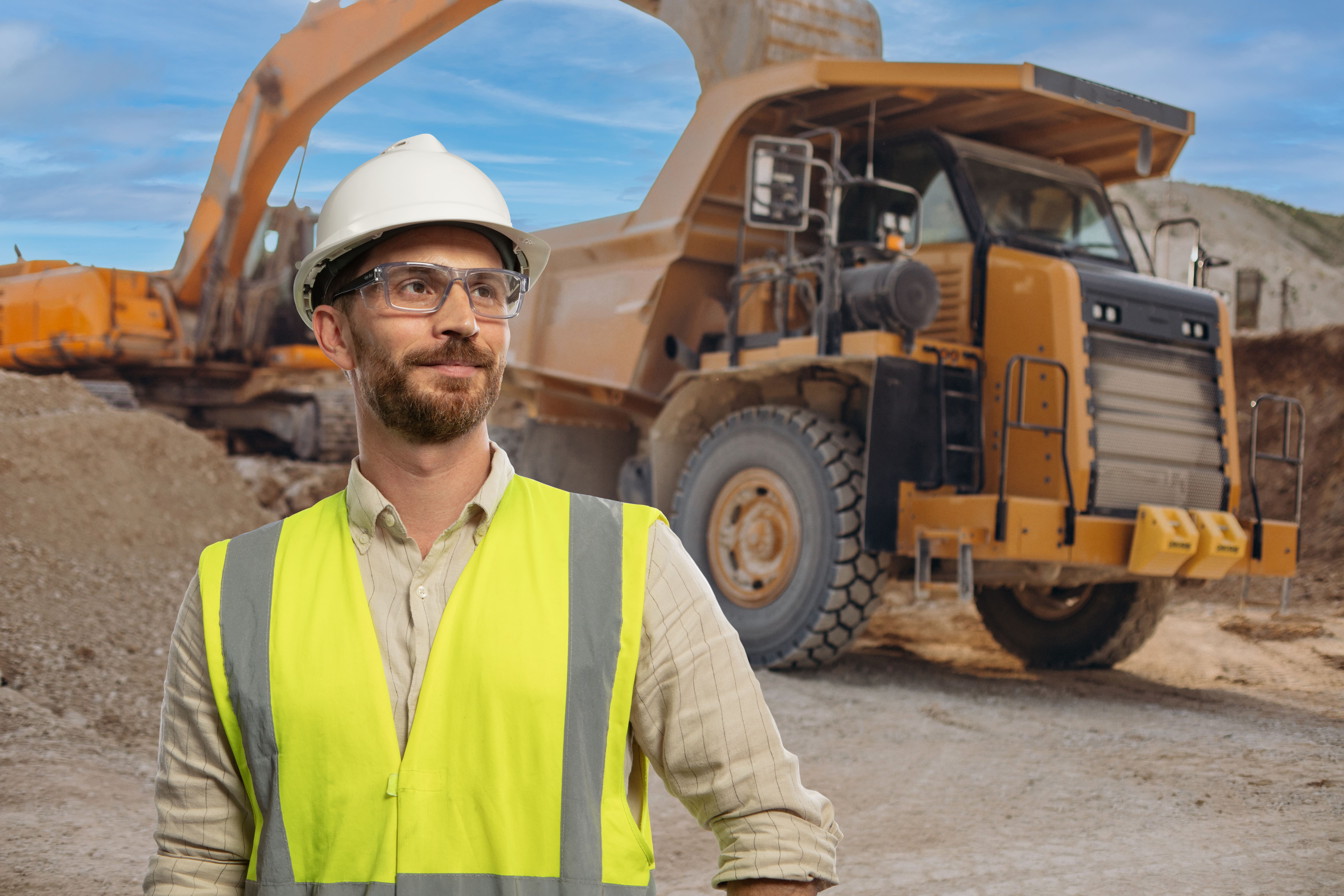 Eye Safety in Mining Industry - Worker wearing prescription safety glasses