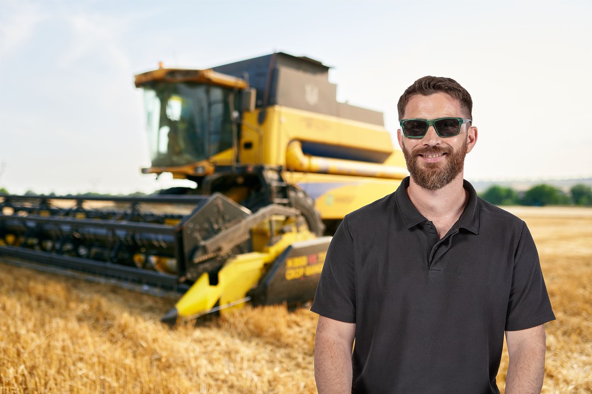 Eye Safety in Agriculture Industry - Worker wearing uglyfish jackal crystal green prescription safety glasses