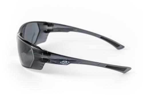 Product image on white background of  ASW SGA WEDGETAIL SMOKE AF S-1 Plastic from the Prescription Safety Glasses (Frame and Lens Package) collection by PSG Eyewear