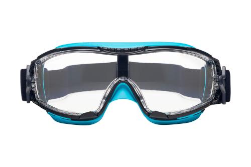 Product image on white background of  INFIELD DEFENDOR ANTIFOG TURQ 1 Plastic from the Prescription Safety Glasses (Frame and Lens Package) collection by PSG Eyewear