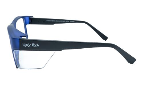 Product image on white background of Ugly Fish Jackal-L RS400L FB.C Angle 2 Plastic from the Prescription Safety Glasses (Frame and Lens Package) collection by PSG Eyewear