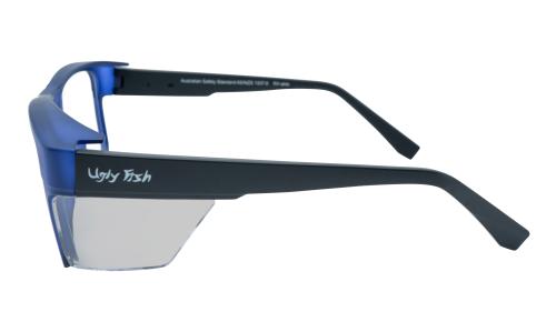 Product image on white background of Ugly Fish Jackal-L RS400L FBSM.C Angle 2 Plastic from the Prescription Safety Glasses (Frame and Lens Package) collection by PSG Eyewear
