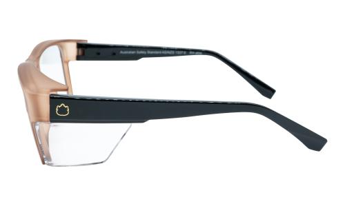 Product image on white background of Ugly Fish Jackal-S RS400S FBRC Angle 2 Plastic from the Prescription Safety Glasses (Frame and Lens Package) collection by PSG Eyewear