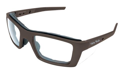 Product image on white background of Ugly Fish Taipan RS9002 BR.C Angle 3 Plastic from the Prescription Safety Glasses (Frame and Lens Package) collection by PSG Eyewear