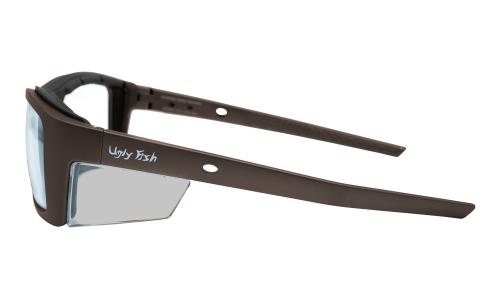 Product image on white background of Ugly Fish Taipan RS9002 BRSM.C Angle 2 Plastic from the Prescription Safety Glasses (Frame and Lens Package) collection by PSG Eyewear