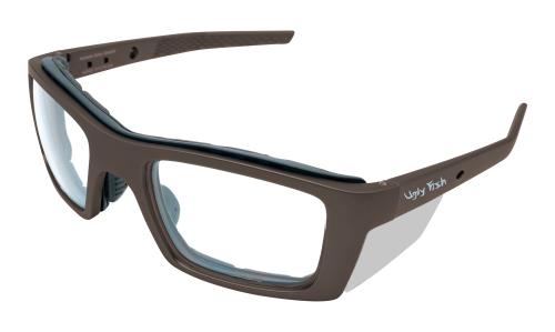 Product image on white background of Ugly Fish Taipan RS9002 BRSM.C Angle 3 Plastic from the Prescription Safety Glasses (Frame and Lens Package) collection by PSG Eyewear