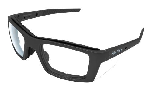 Product image on white background of Ugly Fish Taipan RS9002 MBL.C Angle 3 Plastic from the Prescription Safety Glasses (Frame and Lens Package) collection by PSG Eyewear