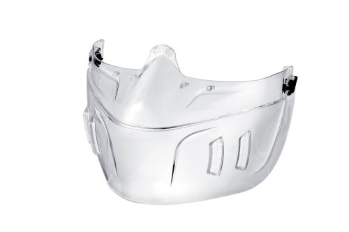 Product image on white background of WEP UVEX Ultravision Flip Up Lower Faceguard 2 Polycarb from the Prescription Safety Glasses (Frame and Lens Package) collection by PSG Eyewear