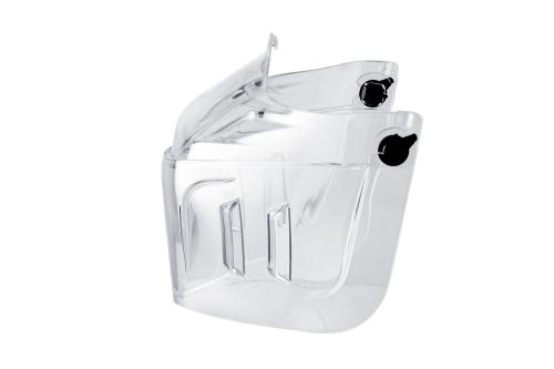 Product image on white background of WEP UVEX Ultravision Flip Up Lower Faceguard 3 Polycarb from the Prescription Safety Glasses (Frame and Lens Package) collection by PSG Eyewear