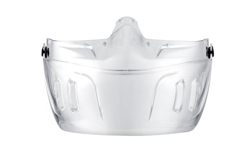 Product image on white background of WEP UVEX  Ultravision Flip Up Lower Faceguard 1 Polycarb from the Prescription Safety Glasses (Frame and Lens Package) collection by PSG Eyewear